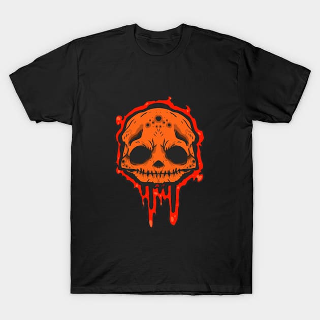 Drippy Skull 2017 T-Shirt by eskeletos_art1